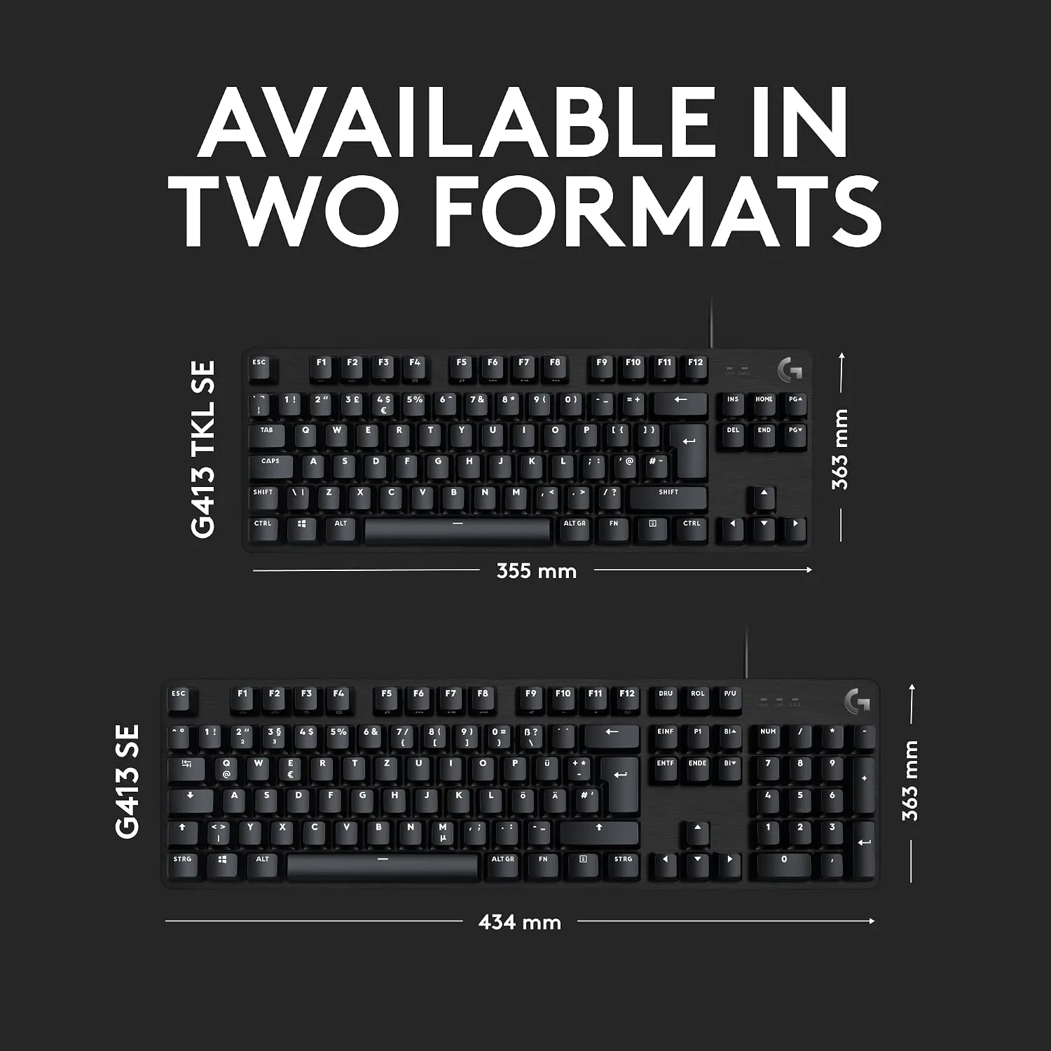 LOGITECH G413 TKL SE MECHANICAL GAMING KEYBOARD BLACK ARABIC 920-010809