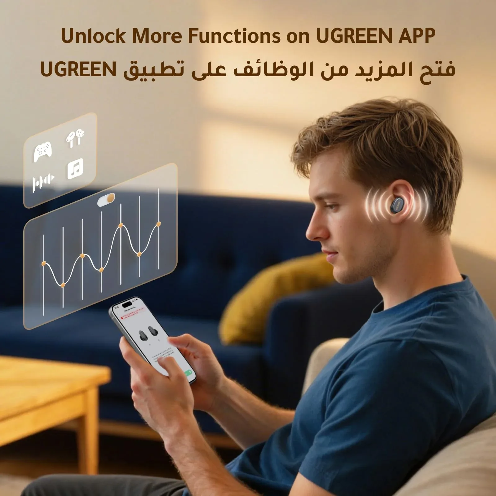 UGREEN DOTS TRUE WIRELESS EARBUDS BLACK WS220 thumbnail 7