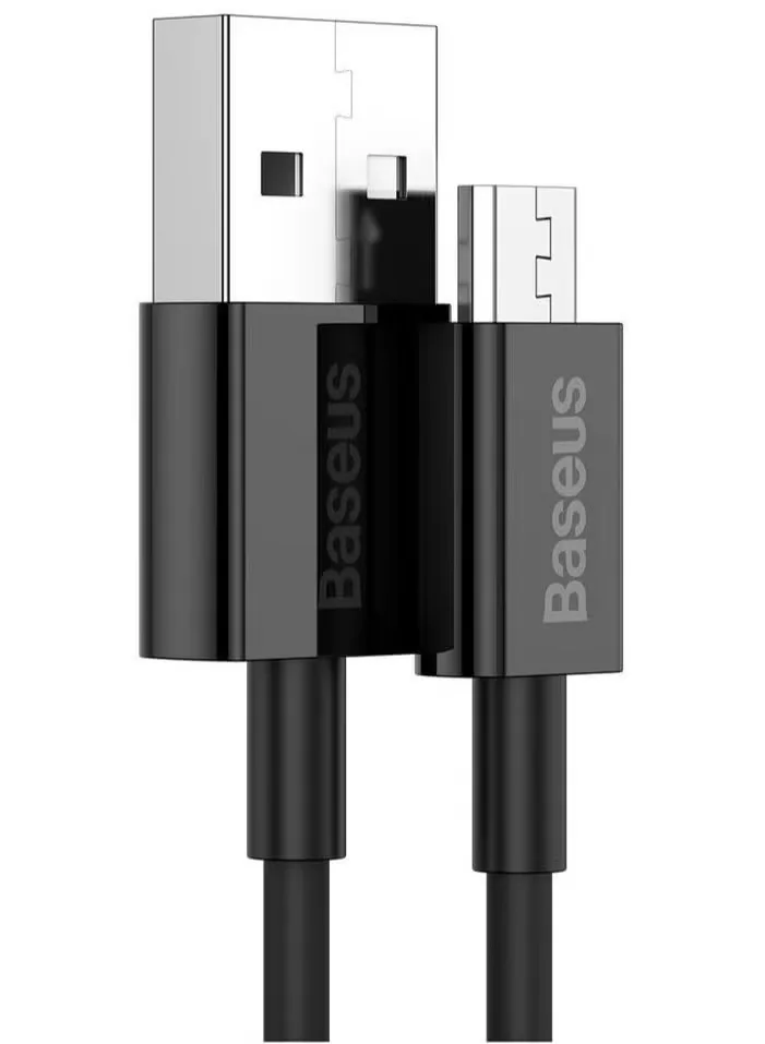 BASEUS SUPERIOR SERIES FAST CHARGING DATA CABLE USB TO MICRO 2A BLACK CAMYS-A01 thumbnail 4