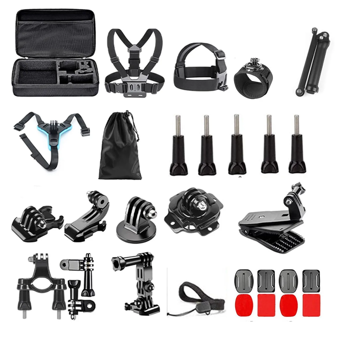 POWERPAK 27 IN 1 GOPRO ACTION CAMERA ACCESSORIES KIT
