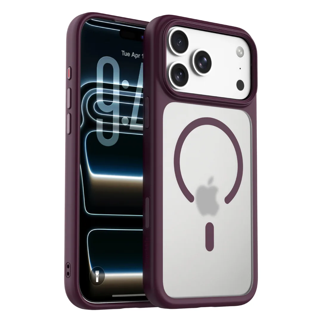 BLUPEBBLE IPHONE 18 PRO HYBRID MATTE CASE WITH MAGSAFE WINE RED BP-IPHMAT18PRO-WR 