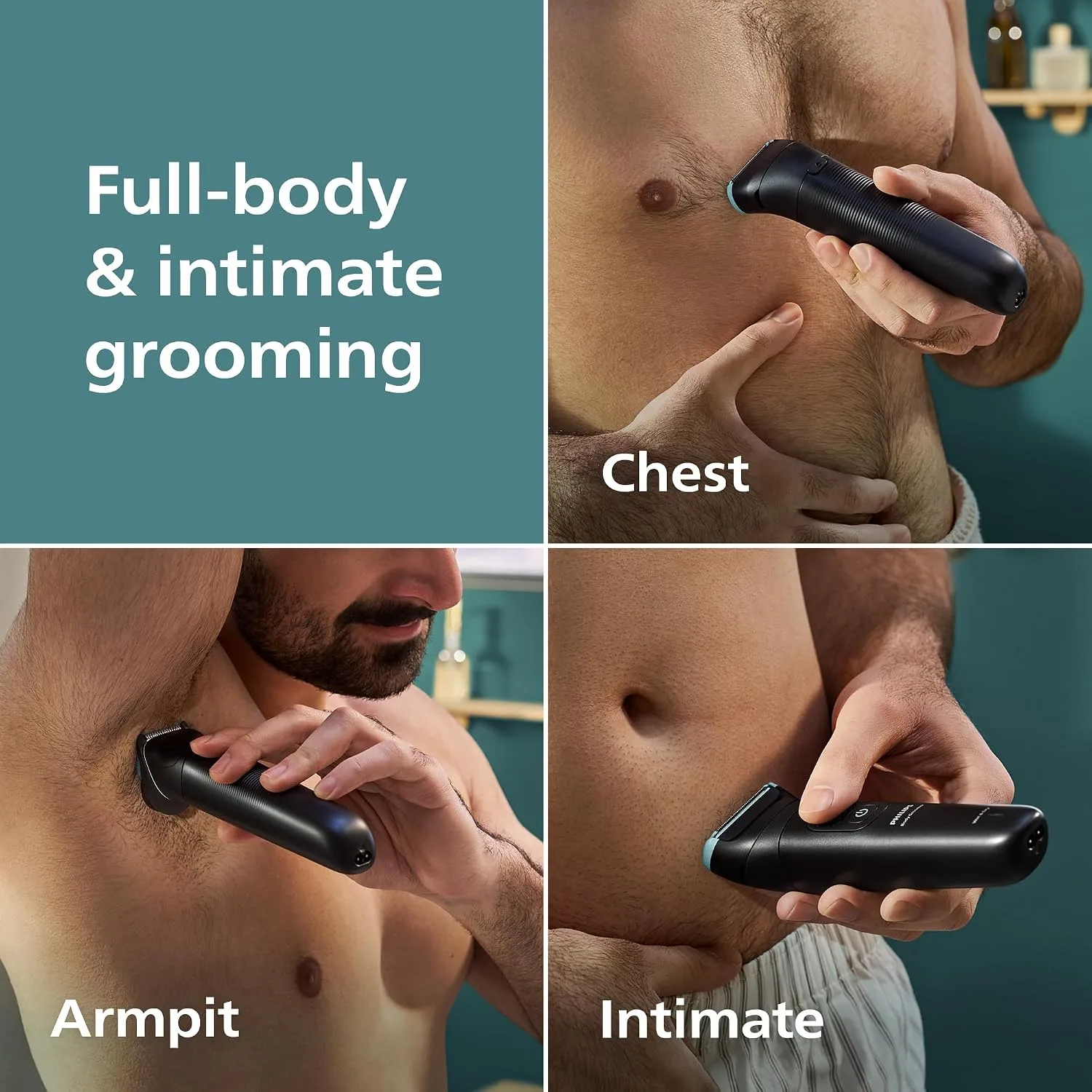 PHILIPS BODY GROOMER 5000 SERIES WITH DUAL HEAD TRIM & SHAVE SYSTEM BG549050 thumbnail 7