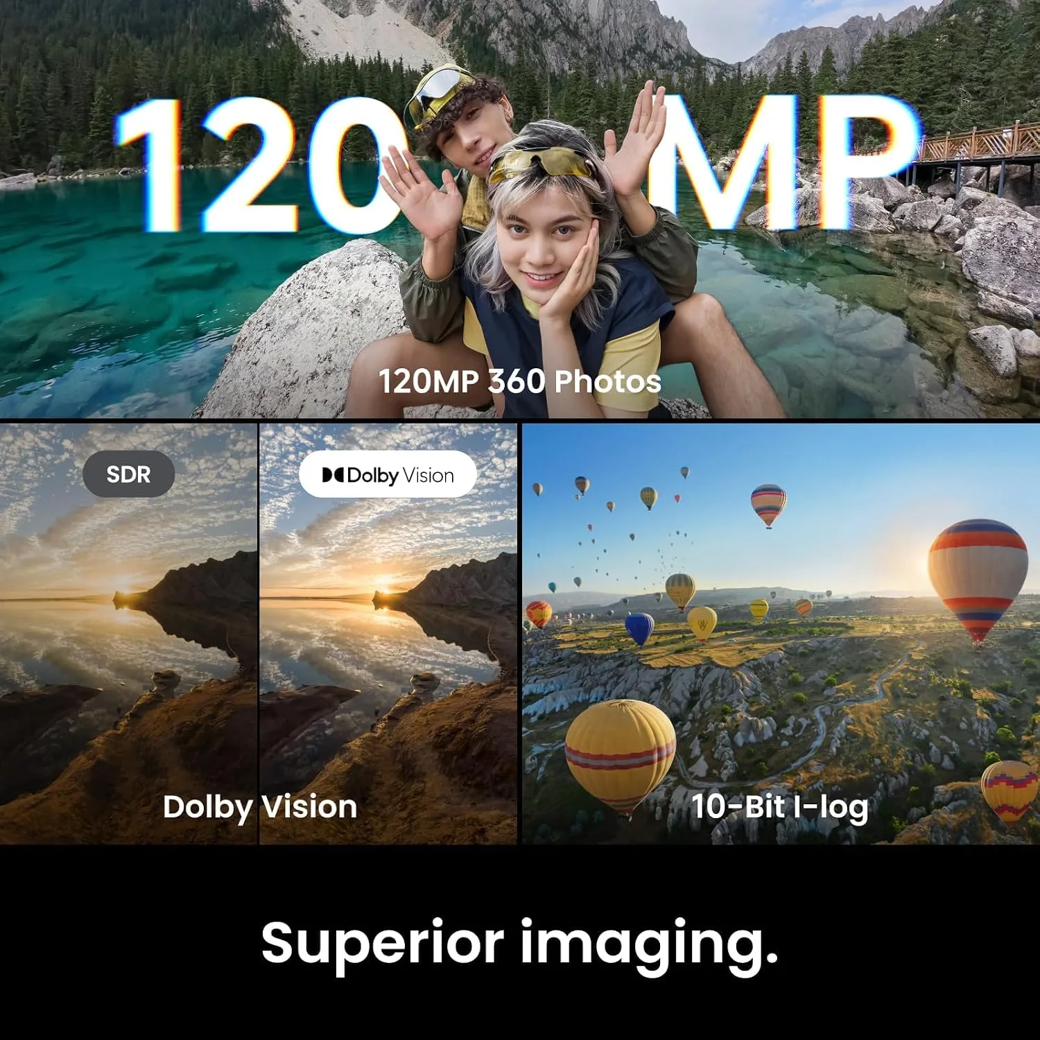 INSTA360 X6 8K 360 STANDARD BUNDLE ACTION CAMERA MIDNIGHT BLACK CINSABXA thumbnail 3