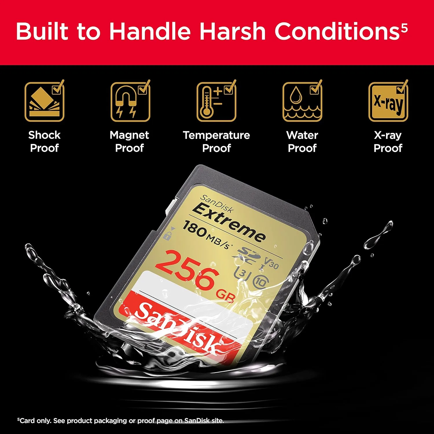 SANDISK EXTREME UHS-I CARD 256GB 150MB/S SDSDXV5-256G-GNCIN thumbnail 5