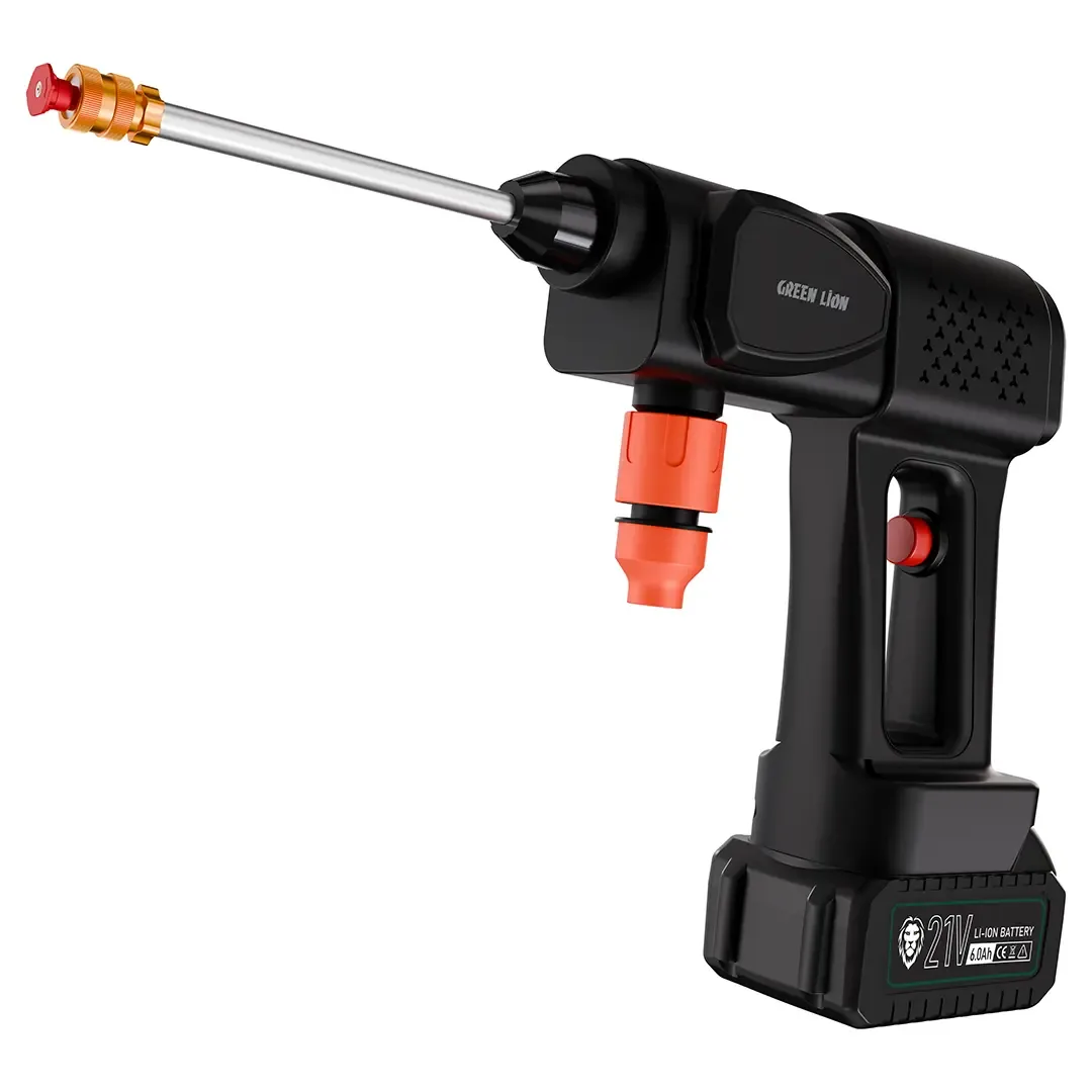 GREEN LION 21V CORDLESS PRESSURE WASH GUN 18000MAH 4L 240W BLACK GN21VCPRWGNBK