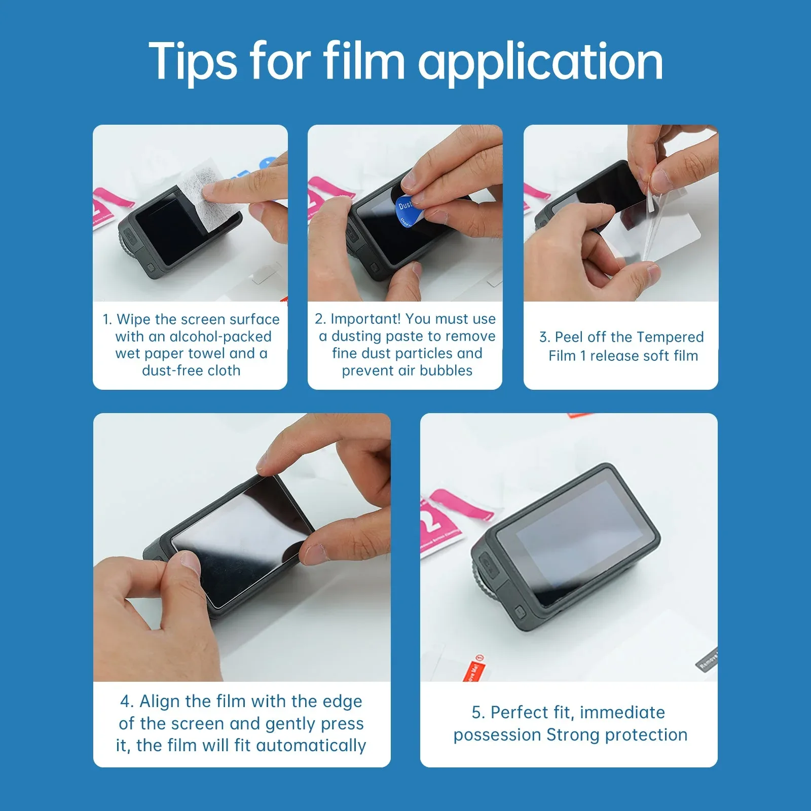 TELESIN ACTION 5 PRO TEMPERED FILM COLOR BOX S6-FLM-10-TDJ thumbnail 2