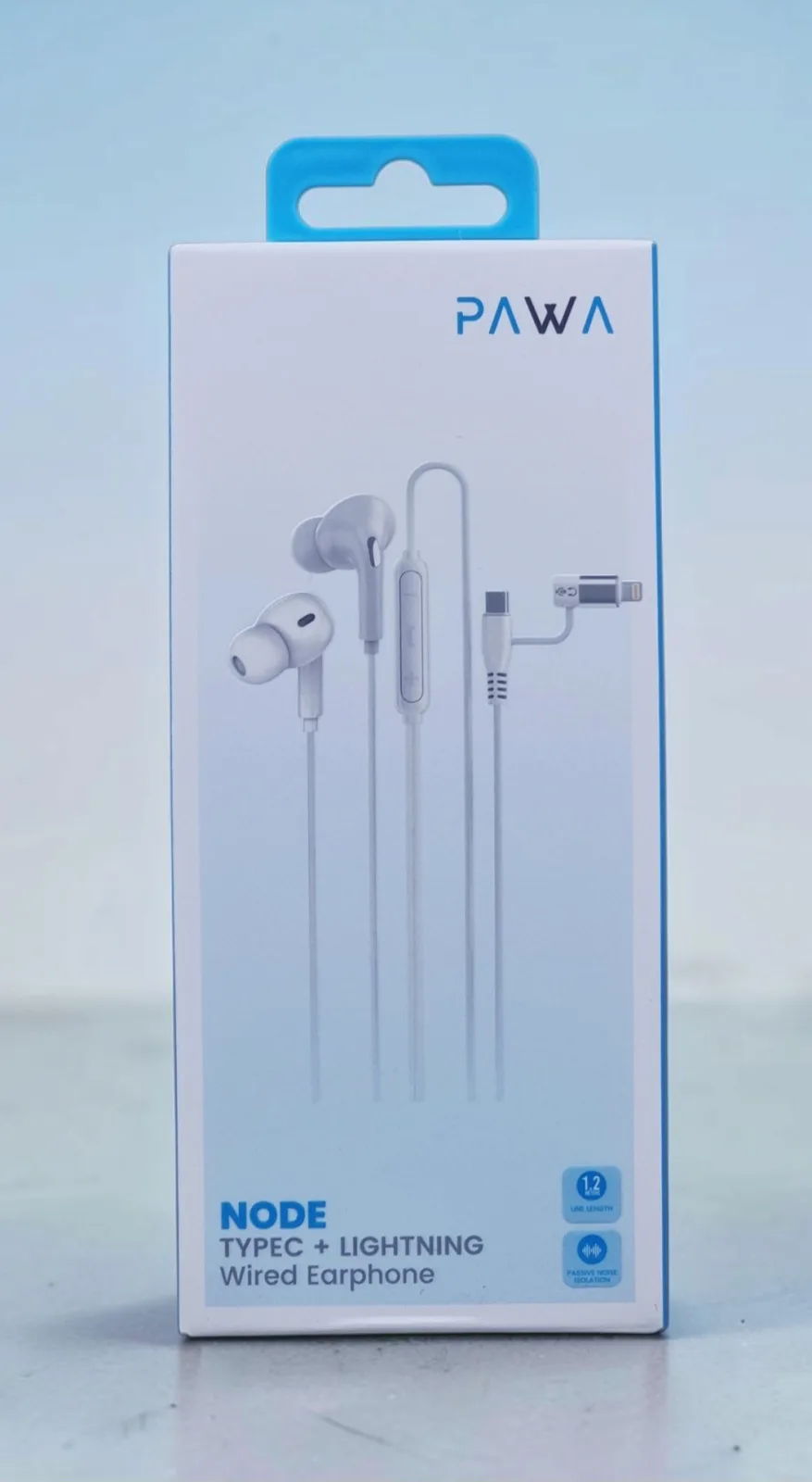 PAWA NODE TYPE C+ LIGHTNING WIRED EARPHONE WHITE PW-NDEPTL-WH