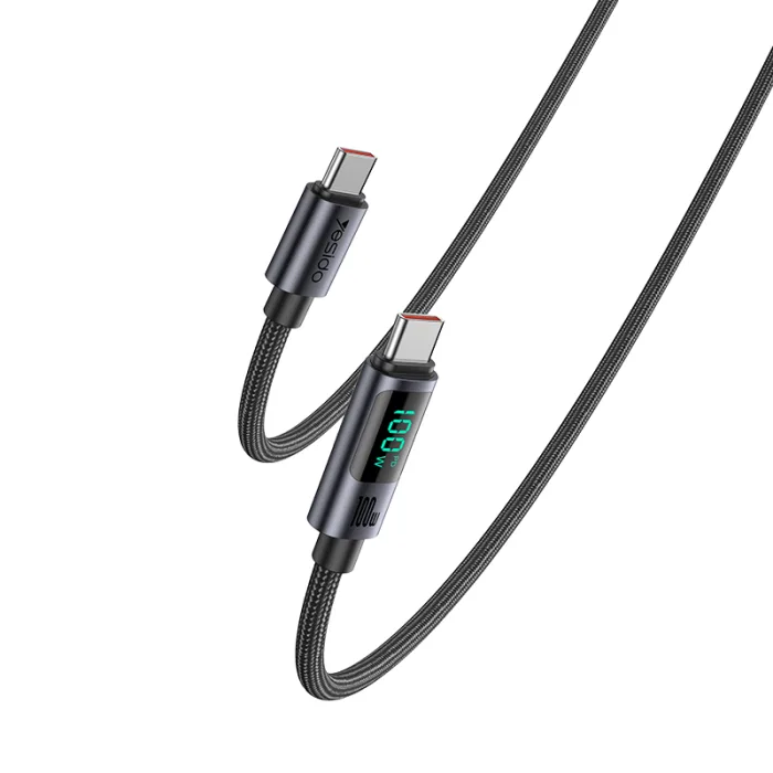 YESIDO USB-C TO LIGHTNING CABLE 1.2M BLACK CA157