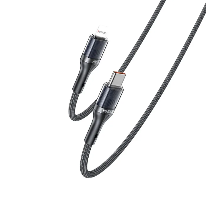 YESIDO USB-C TO LIGHTNING PD 27W CABLE 1.2M BLACK CA167