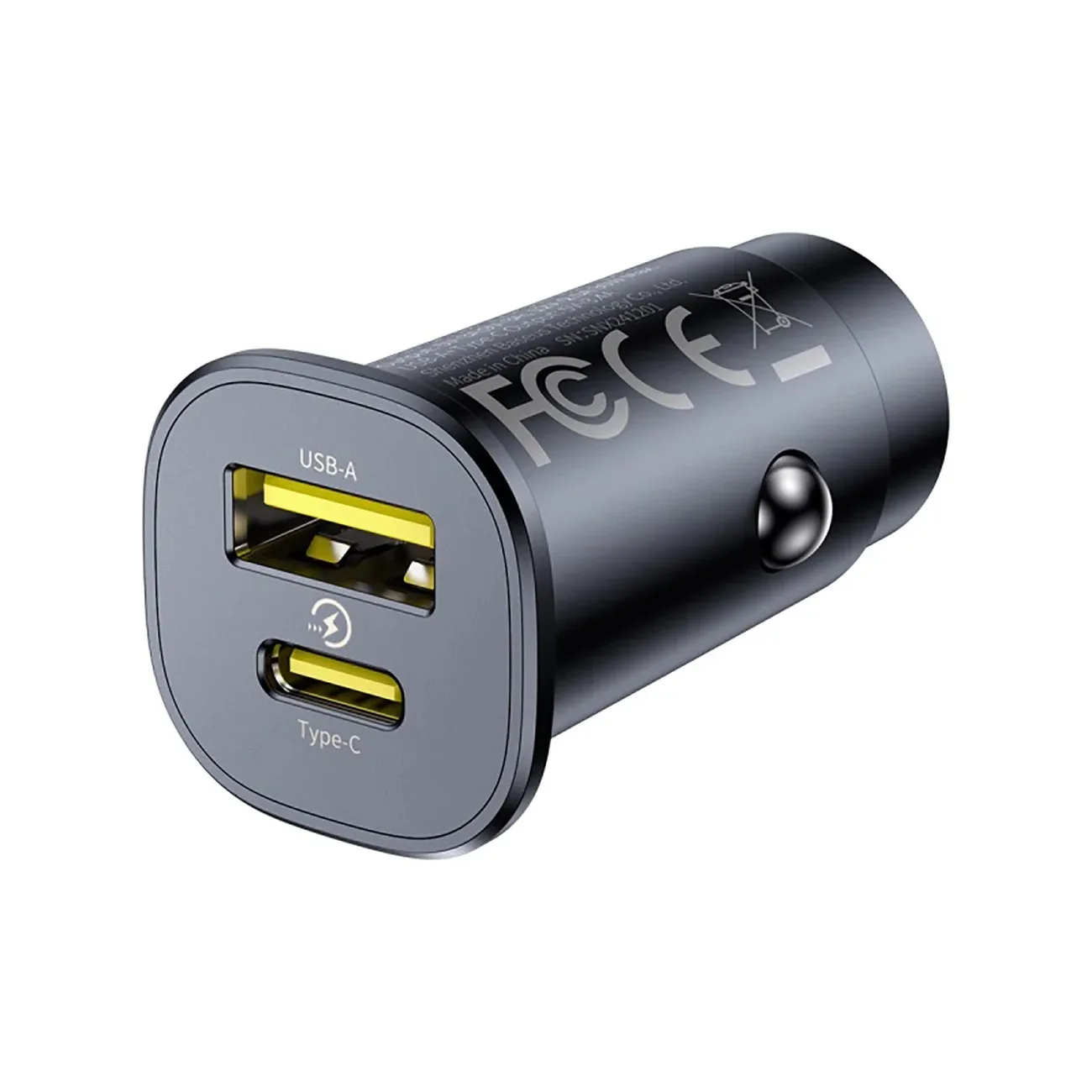 BASEUS GO TRIP CAR CHARGER C+U 30W COMIC BLACK C00072300123