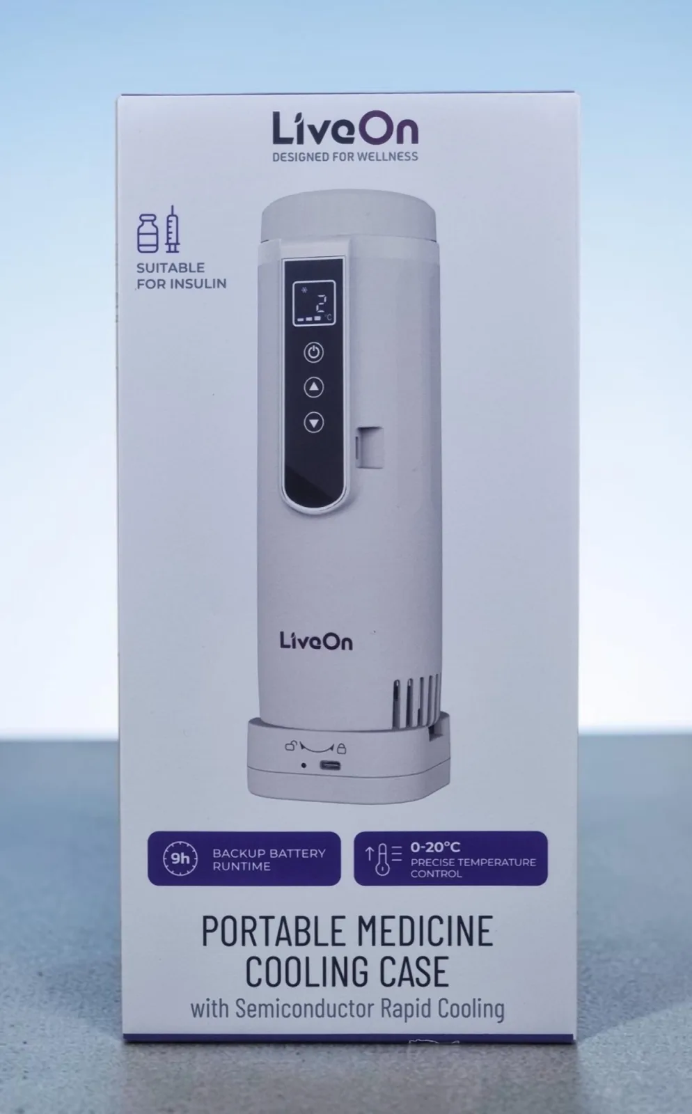 LIVEON PORTABLE MEDICINE COOLING CASE WITH SEMICONDUCTOR RAPID COOLING WHITE LVON503WH