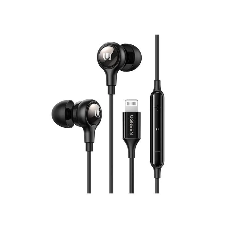UGREEN IN-EAR EARPHONES WITH LIGHTNING CONNECTOR BLACK 80655