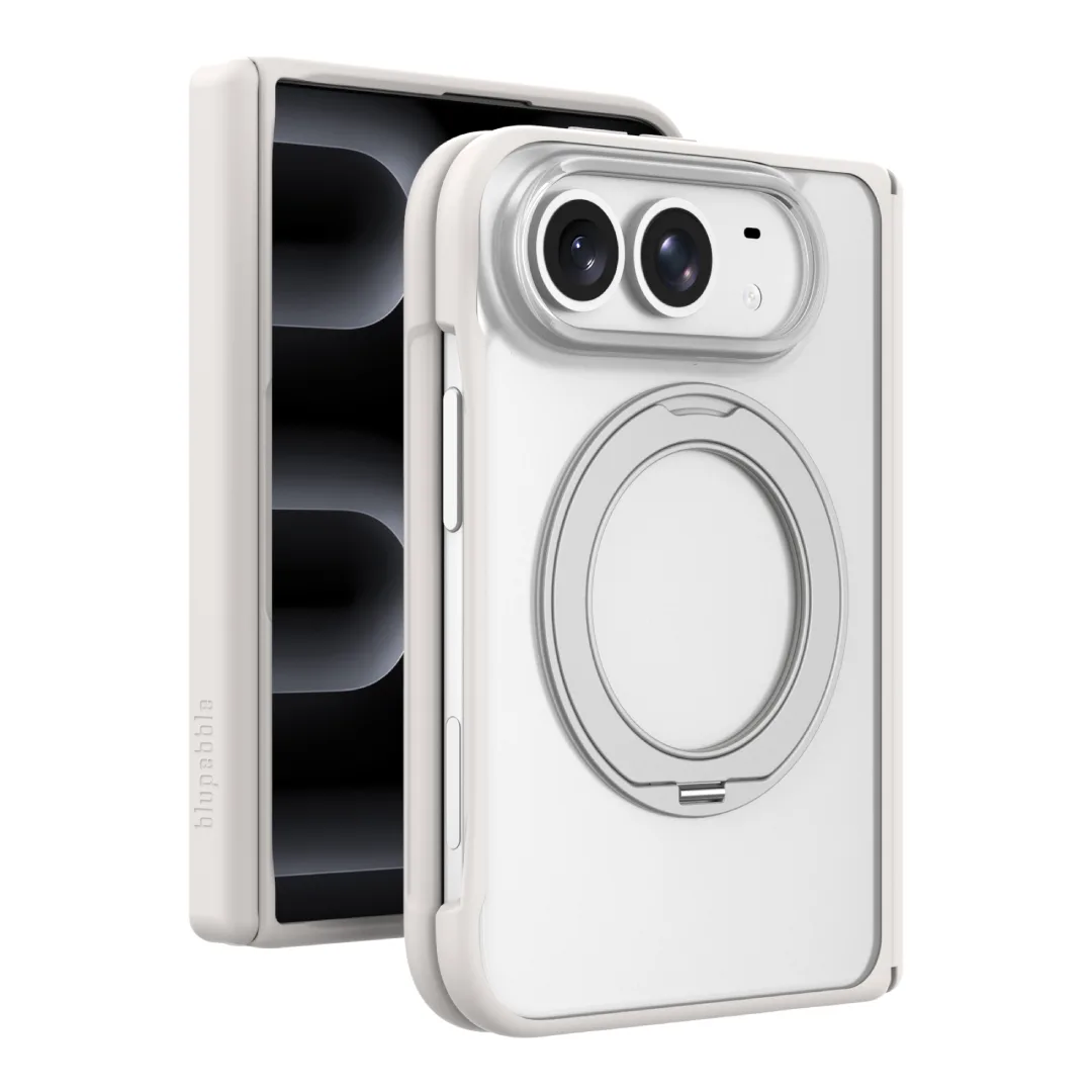 BLUPEBBLE IPHONE DUO RINGFLEX CASE WITH MAGSAFE WHITE BP-IPRFLXDUO-WH