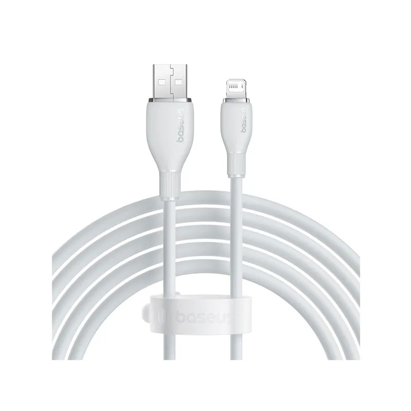 BASEUS PUDDING SERIES FAST CHARGING USB TO IP 2.4A CABLE 2M STELLAR WHITE P10355700221
