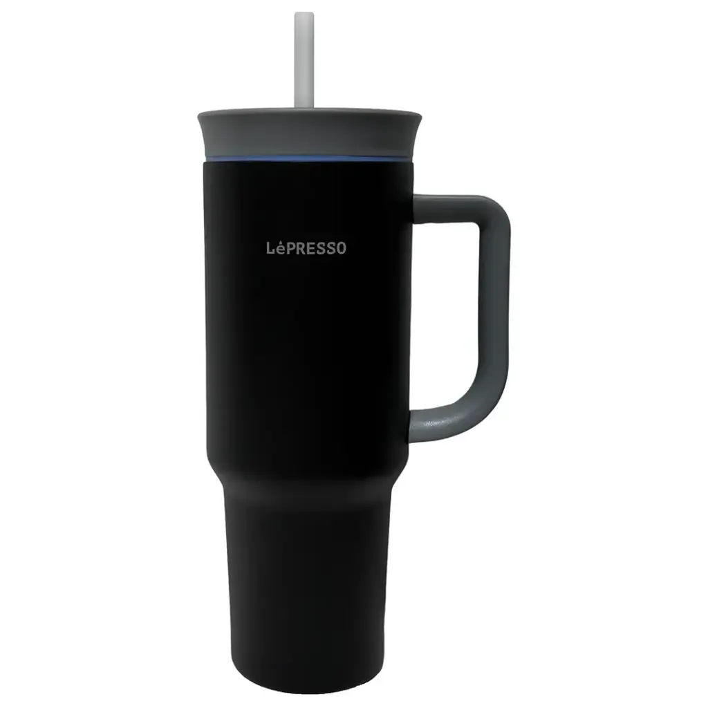 LEPRESSO QUIRKSIP INSULATED TUMBLER WITH DOUBLE WALL VACUUM 1200ML BEIGE LPCFFQS0061BG
