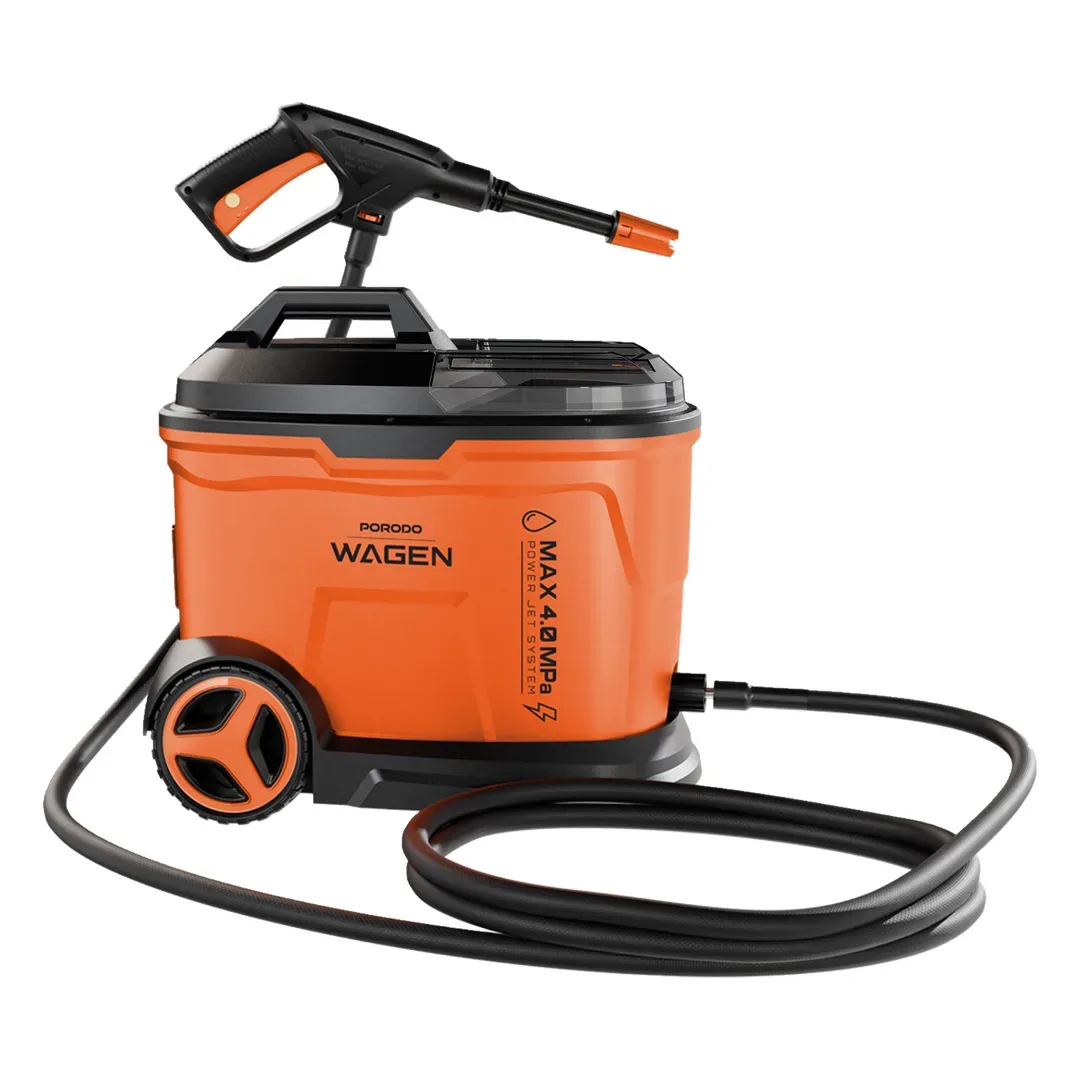 PORODO WAGEN PORTABLE CORDLESS PRESSURE WASHER ADJUSTABLE SPRAY CONTROL ORANGE PDHS84243OG
