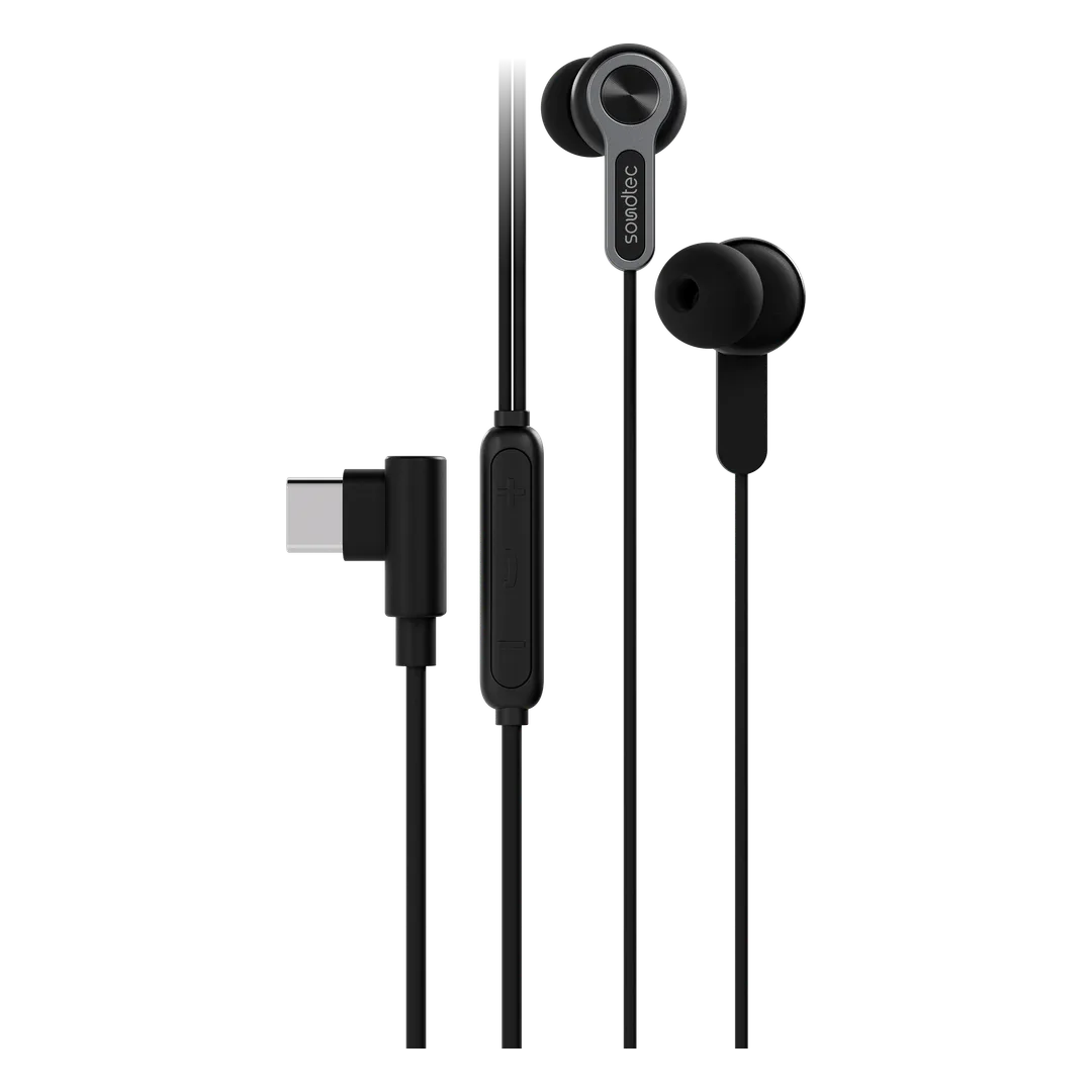 PORODO SOUNDTEC NEXADO IN EAR STEREO EARPHONES BLACK PDSTHY93BK