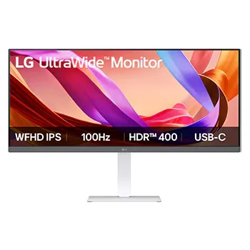 LG 34 INCH ULTRAWIDE WFHD MONITOR WITH 100HZ HDR 400 USB-C 34U530A-W
