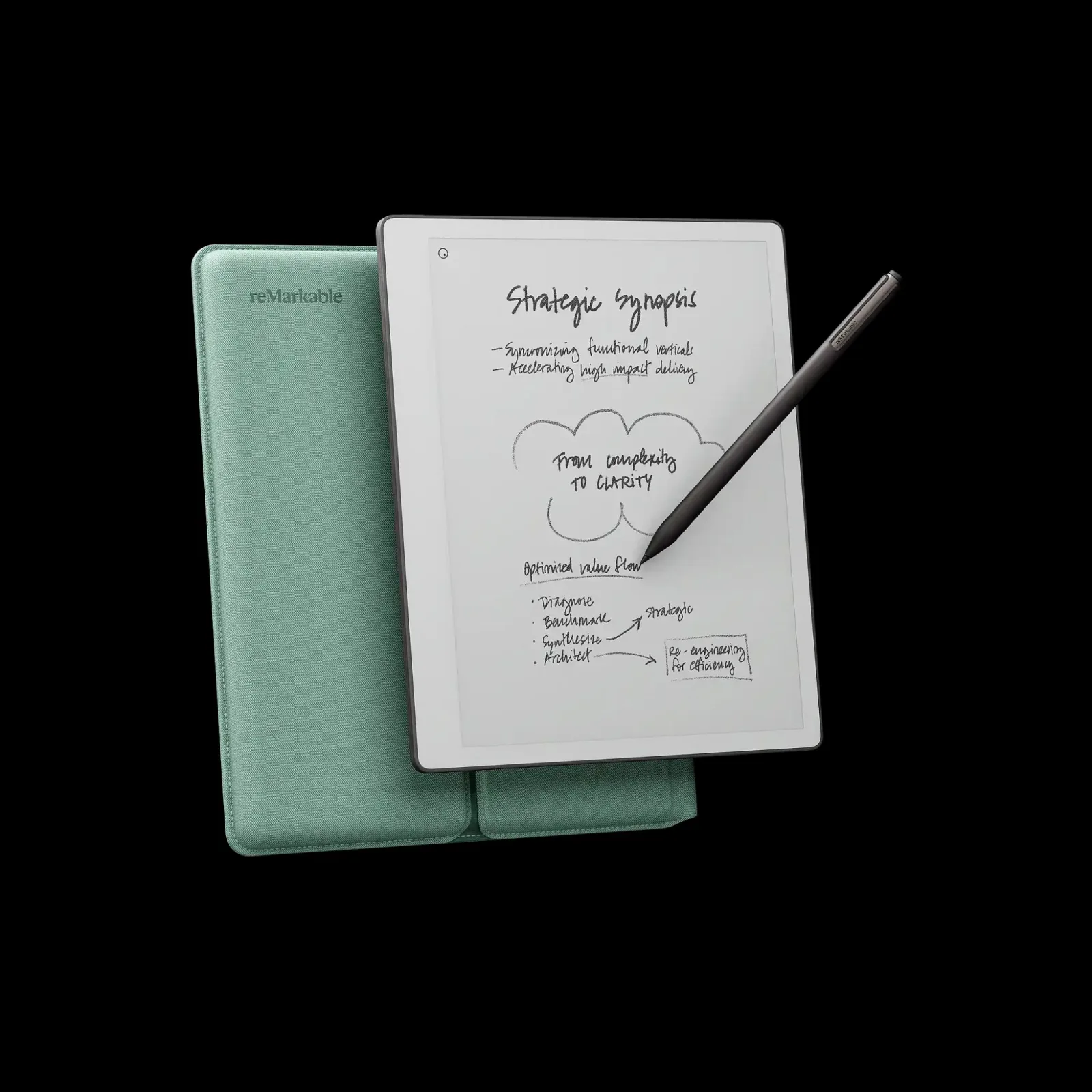 REMARKABLE PAPER PURE WITH MARKER PLUS AND SLEEVE FOLIO POLYMER WEAVE MIST GREEN RM95A-1002NW