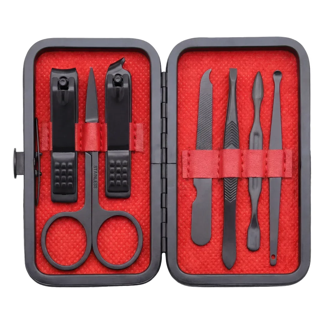 GREEN LION 7 IN 1 MANICURE SET BLACK GN7IN1MANBK