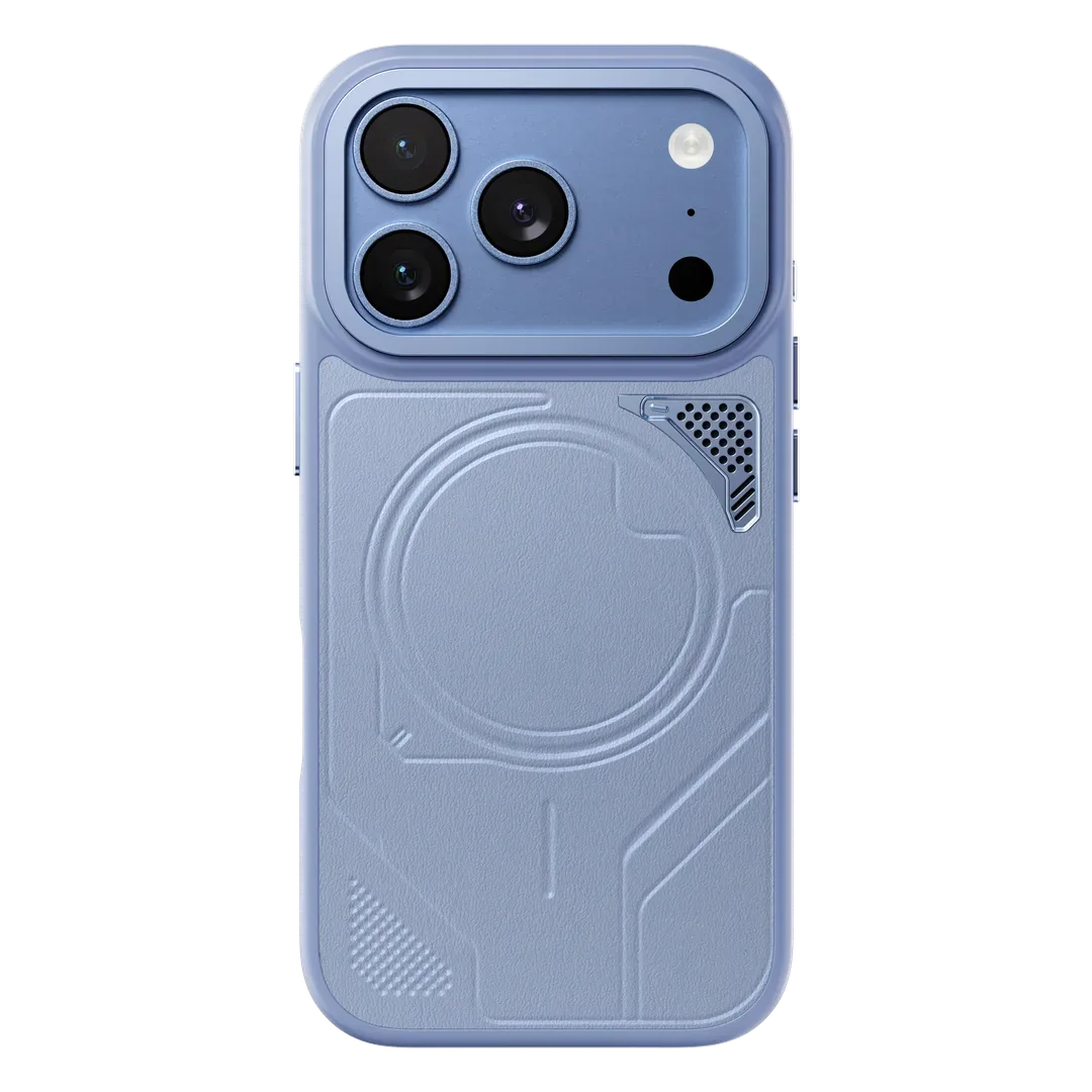 LEVELO IPHONE 18 PRO OPAL MAGSAFE LEATHER CASE HYBRID PC TPU CONSTRUCTION LIGHT BLUE LVLOPLMPUC18PLB