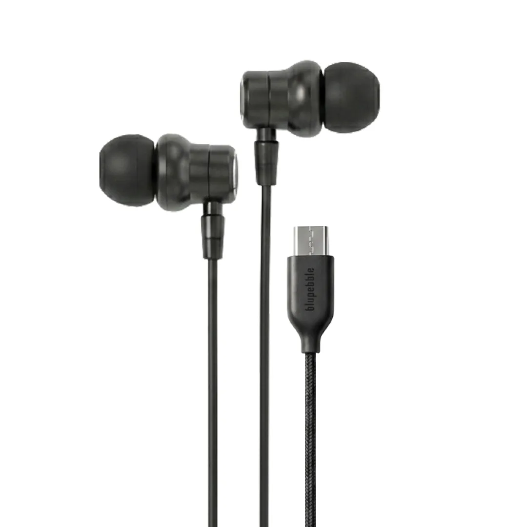 BLUPEBBLE LYRIC USB C WIRED EARPHONES BLACK BP-LYRIC-BK