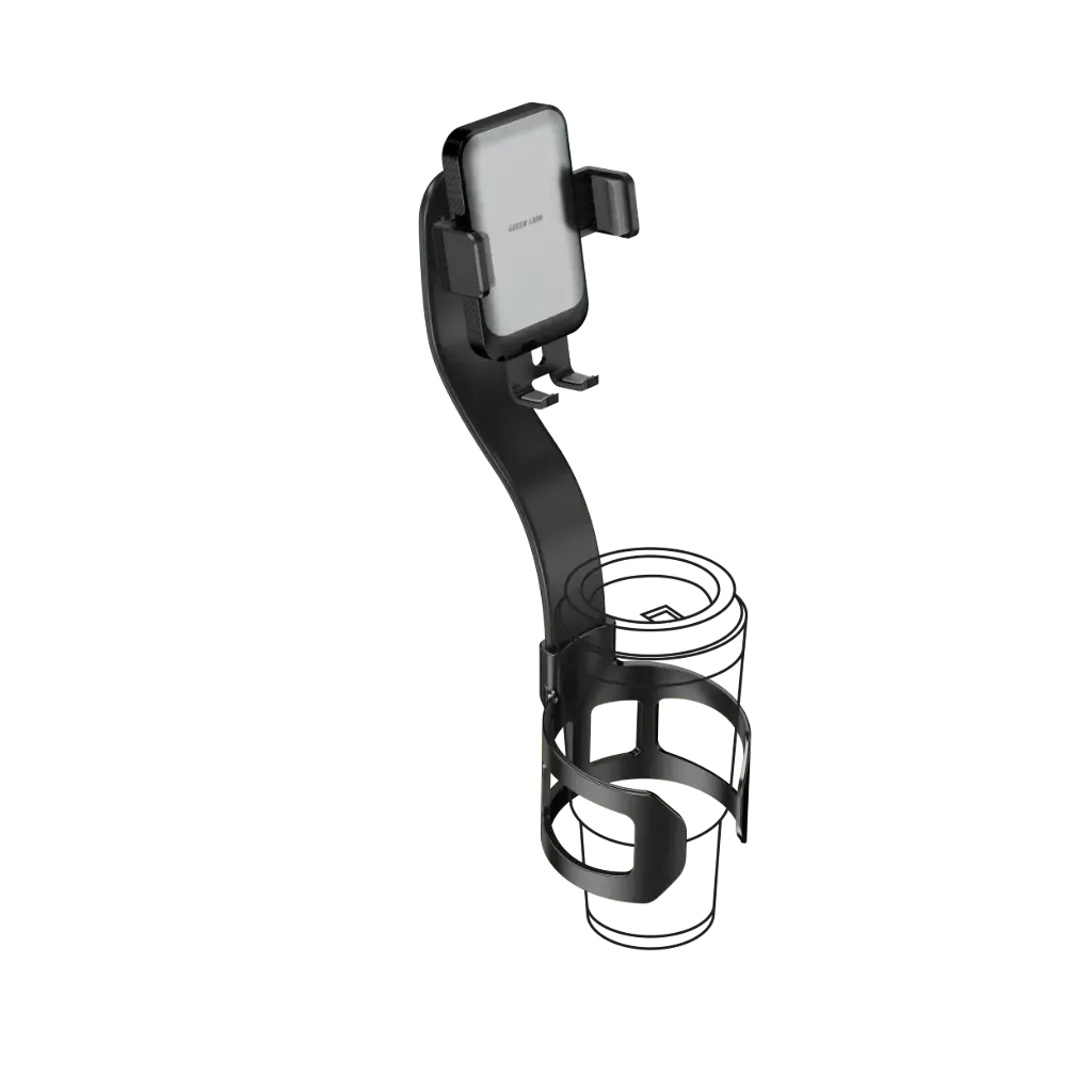 GREEN LION FLEX GRIP CUP HOLDER PHONE MOUNT BLACK GNFLXGRPPMBK