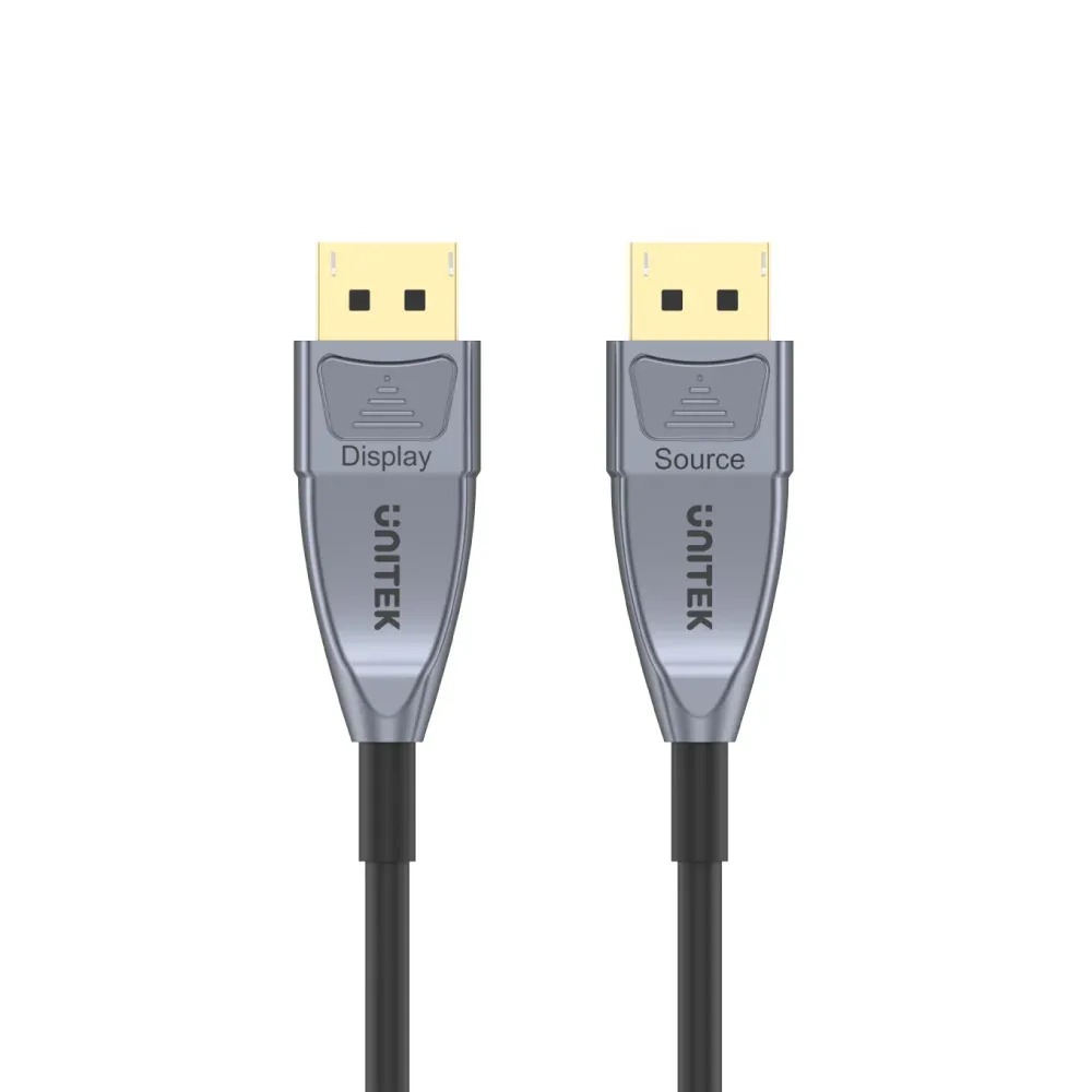 UNITEK 1.4 DISPLAY PORT ACTIVE OPTICAL CABLE 10M SPACE GRAY C1616GY