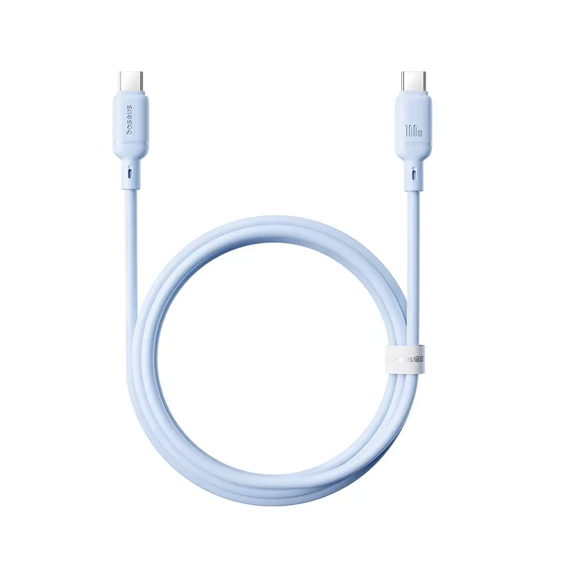 BASEUS SILKY FAST CHARGING CABLE USB C TO USB C 100W 1M MOON WHITE  P10377704213