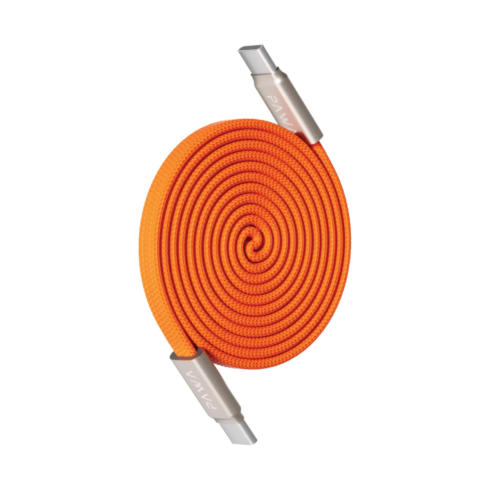 PAWA IGNITESYNC MAGNETIC BRAIDED CABLE TYPE C TO TYPE C 240W 1M ORANGE PW-CBLCC116-OR