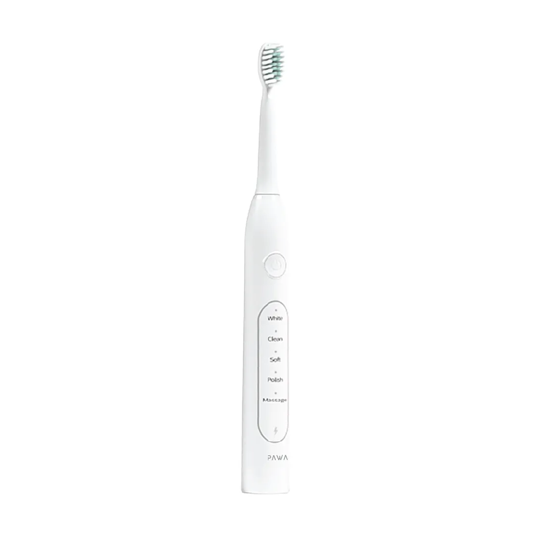 PAWA GLOWCARE ELECTRIC TOOTHBRUSH WITH 4 BRUSH HEADS WHITE PW-ELCTBR22-WH