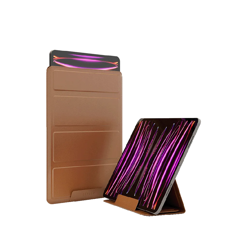 LEVELO IPAD PRO 11 AIRSLEEVE FOLDABLE CASE BROWN LVIPS11BR