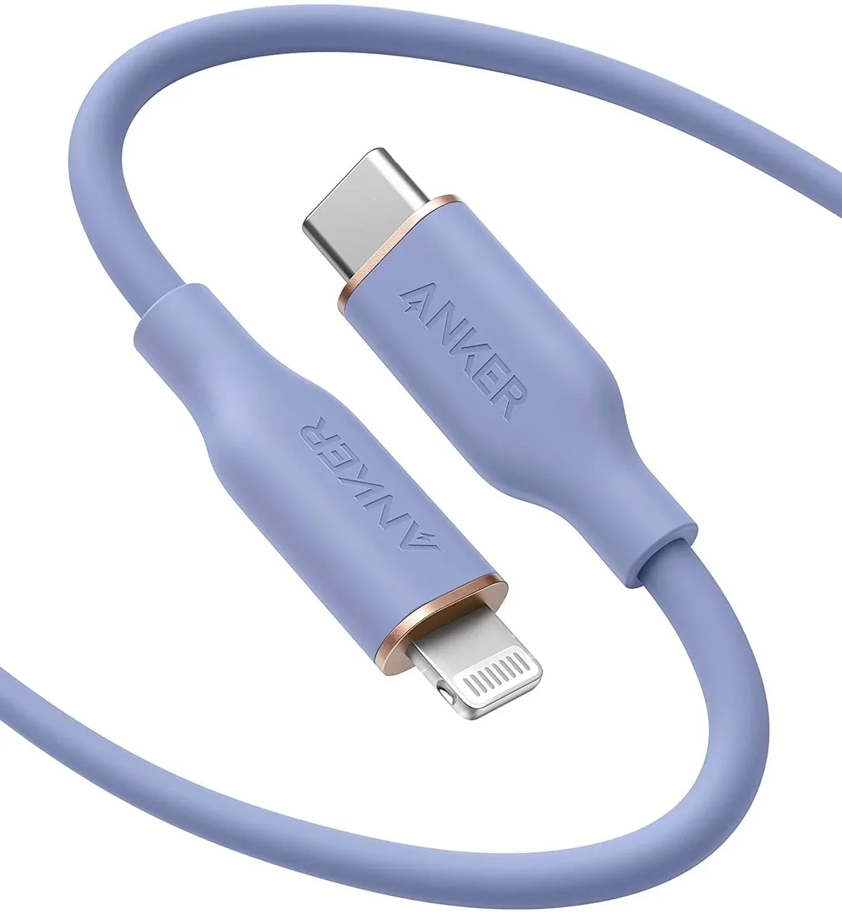 ANKER POWERLINE III FLOW USB C WITH LIGHTNING CONNECTOR 3FT PURPLE A8662HQ1