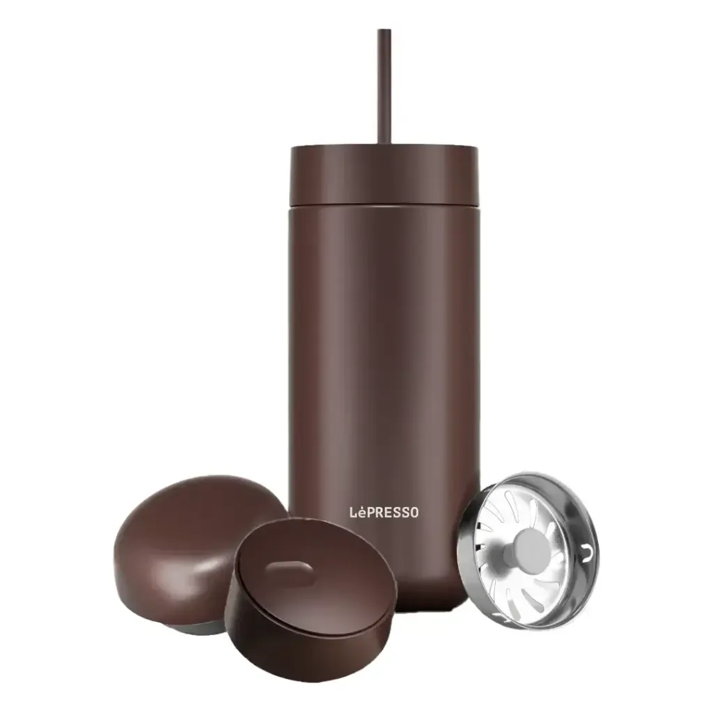 LEPRESSO TRIPLE QUENCH 3 IN 1 LID TUMBLER BROWN LPCFFTQ0063BR