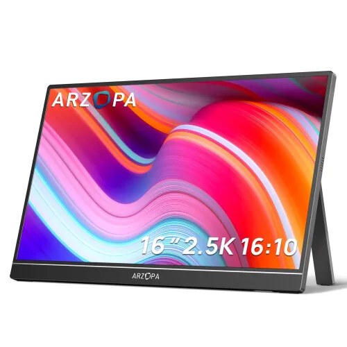 ARZOPA 16 INCH ULTRA SLIM 2.5K QHD 2560X1600 GAMING MONITOR BLACK Z1RC