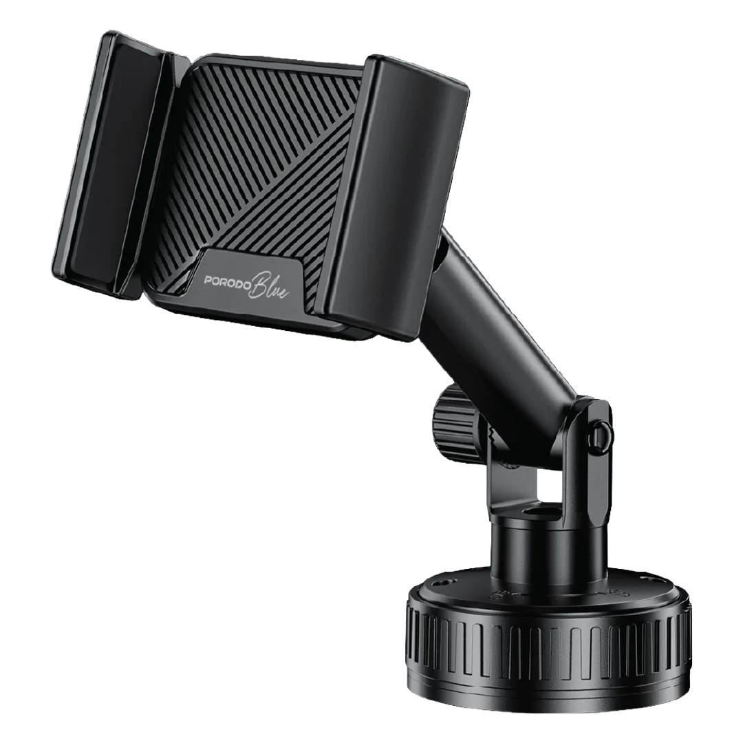PORODO BLUE VACUUM SUCTION CAR PHONE MOUNT BLACK PBCT20BK