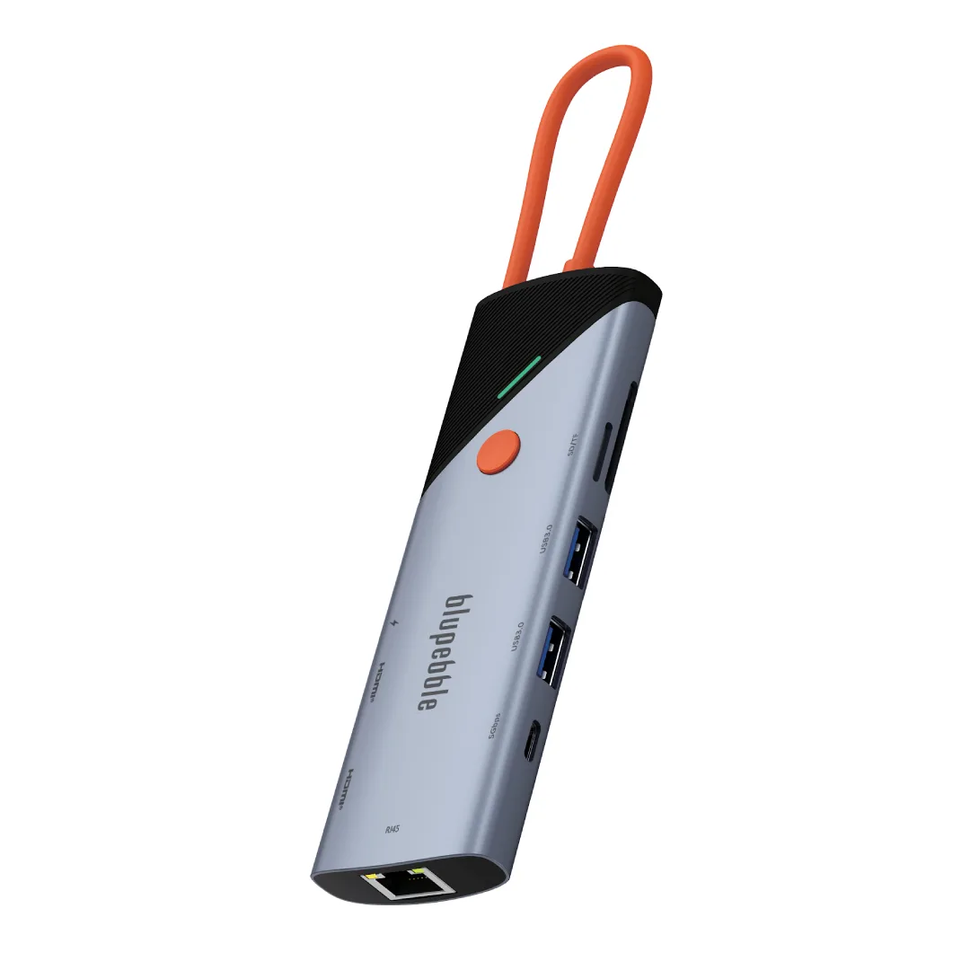 BLUPEBBLE COREHUB P9 9 IN 1 ALUMINUM USB C HUB GRAY