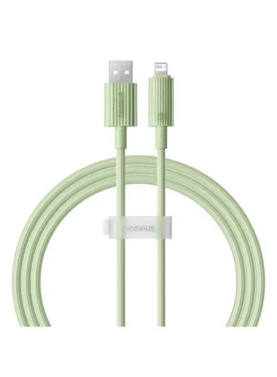 BASEUS HABITAT SERIES FAST CHARGING CABLE USB TO IP 2.4A 1M GREEN P10360200631