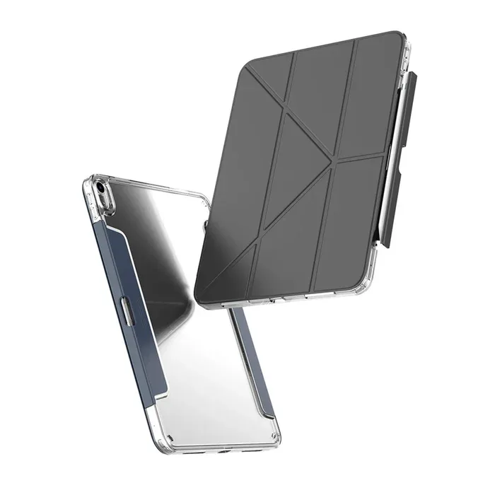 MUTURAL IPAD PRO 11 INCH (M4) QING YA SERIES FOLIO CASE WITH HIDDEN STYLUS SLOT GRAY