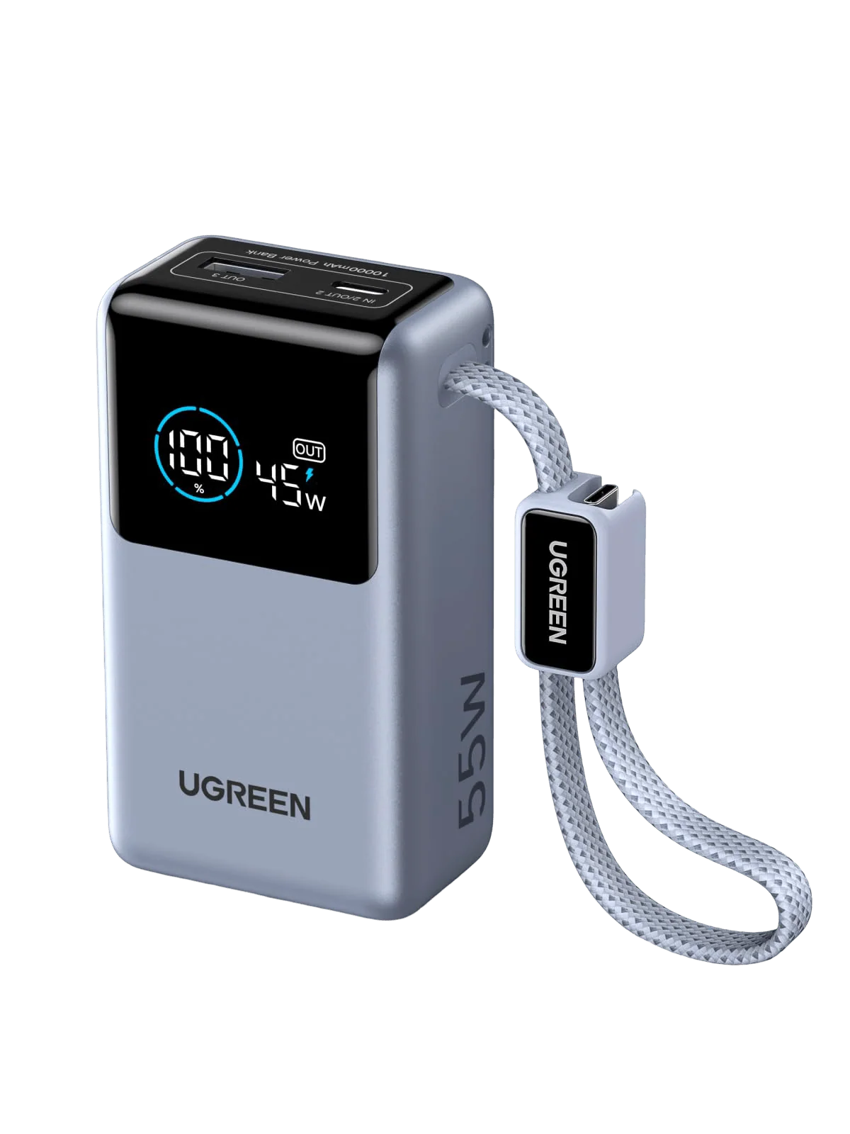 UGREEN NEXODE PRO FAST CHARGING POWER BANK 10000MAH 55W GRAY PB727