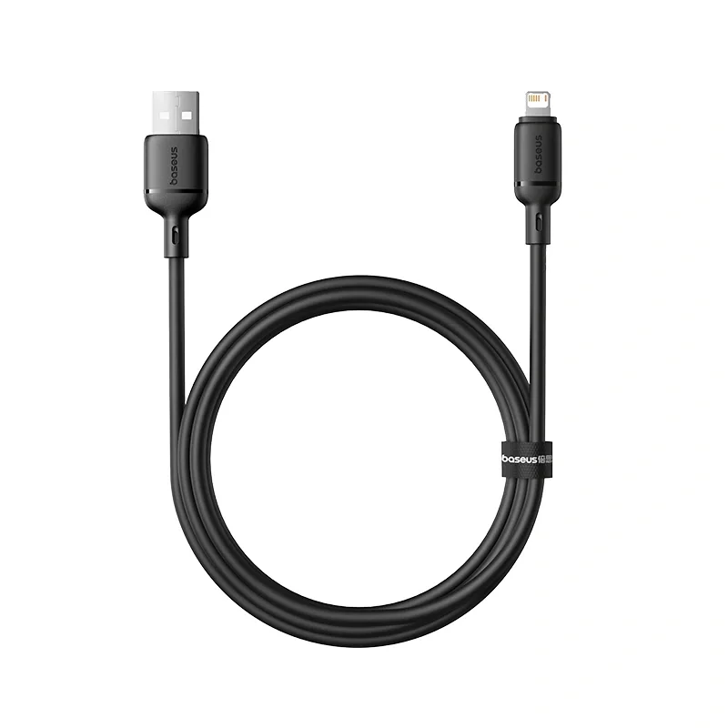 BASEUS SILKY FAST CHARGING CABLE USB A TO IP 2.4A 1M CLUSTER BLACK P10377702113