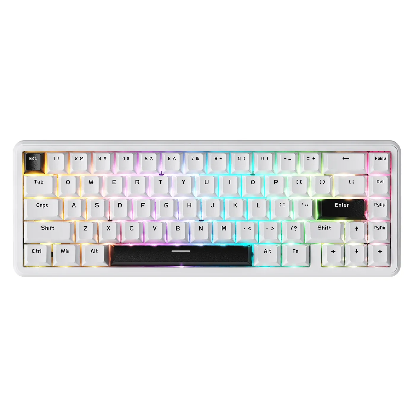 ATTACK SHARK HE 67 KEY WIRED MECHANICAL GAMING KEYBOARD ARABIC SIMPLE WHITE X65