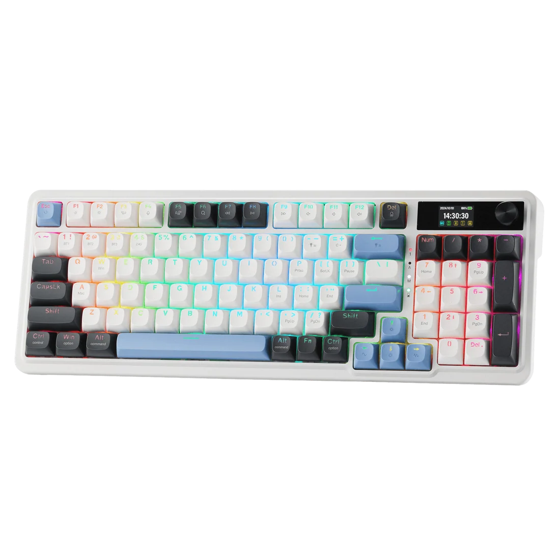 REDRAGON GALATIN PRO 3 MODES WIRELESS GASKET MOUNTED MECHANICAL GAMING KEYBOARD WHITE K719WG-RGB-PRO