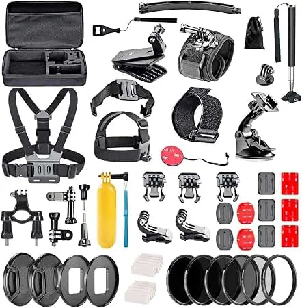 POWERPAK 61 IN 1 GOPRO ACTION CAMERA ACCESSORIES KIT