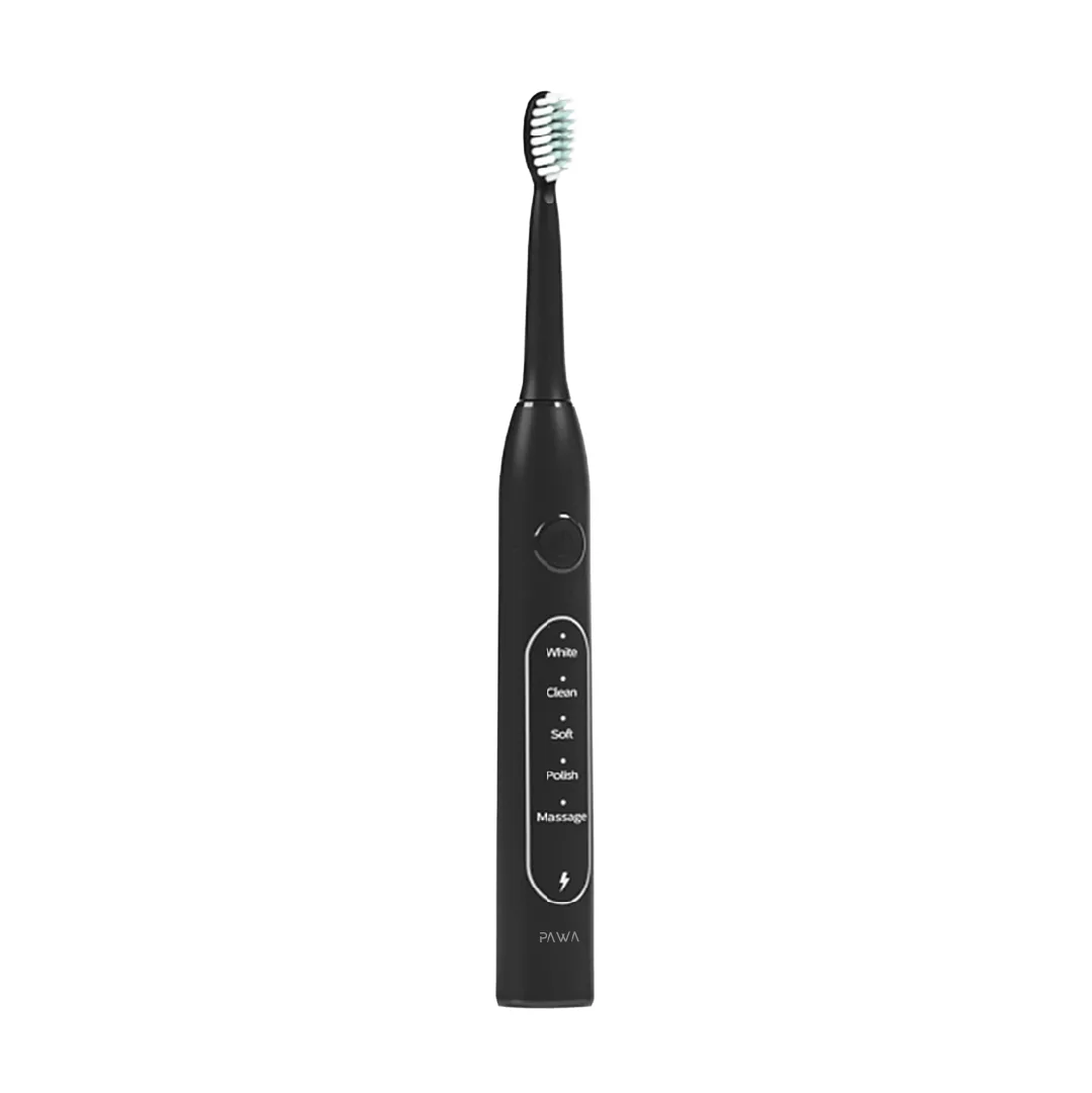 PAWA GLOWCARE ELECTRIC TOOTHBRUSH WITH 4 BRUSH HEADS BLACK PW-ELCTBR22-BK