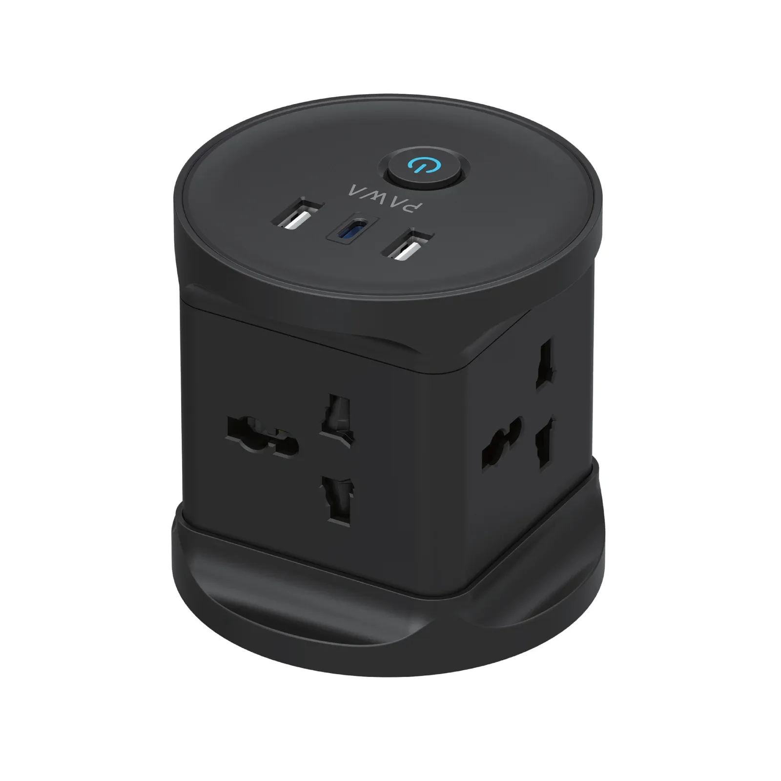 PAWA GAN-TOWER PRO POWERSTRIP WITH 3PORT PD20W BLACK PW-PSTN204P-BK