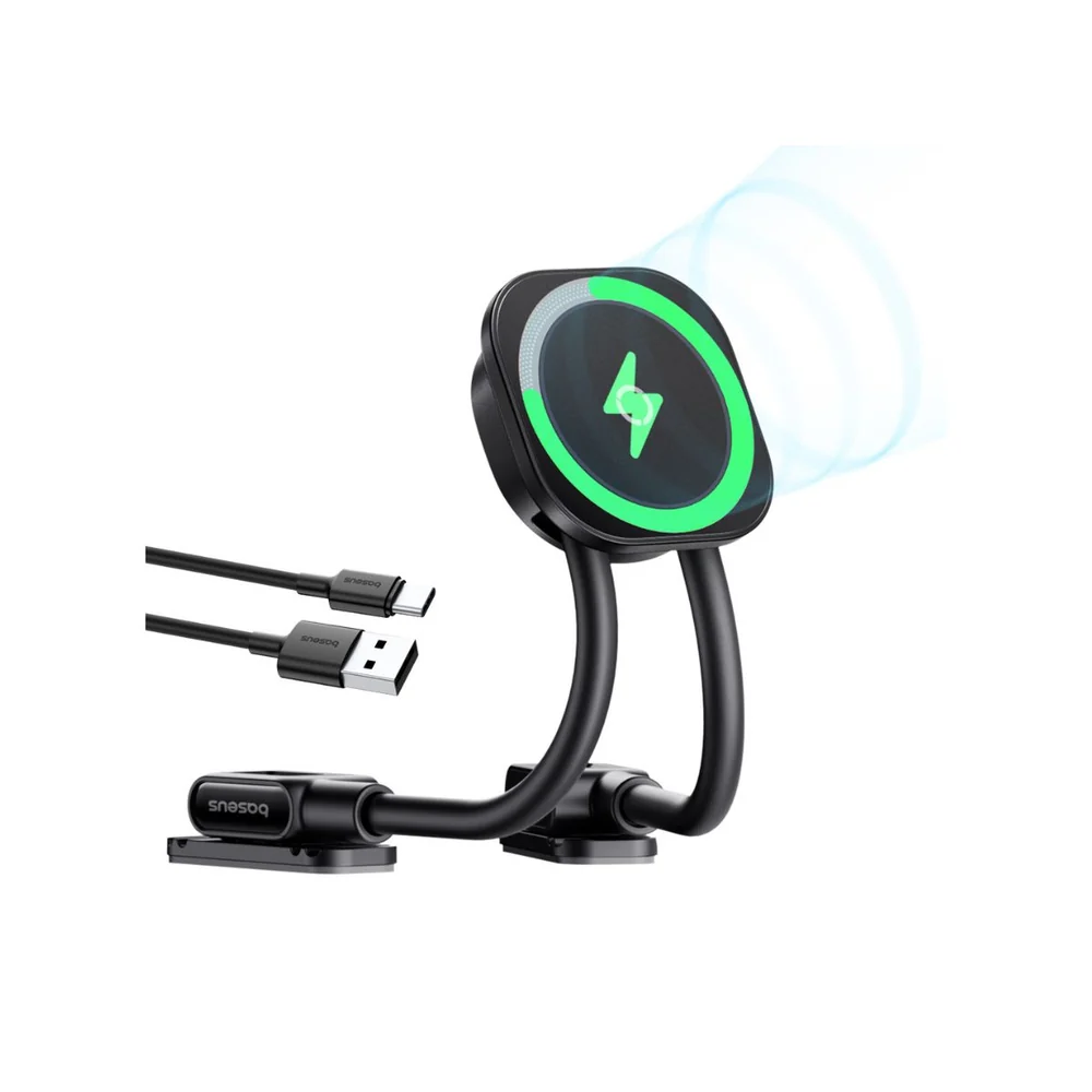 BASEUS PRIME TRIP C03SPRO MAGNETIC WIRELESS CAR CHARGER MOUNT STICK ON TYPE COSMIC BLACK C0013B01
