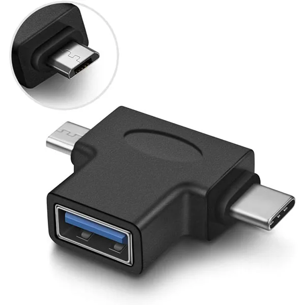 UGREEN 2 IN 1 ADAPTER MICRO USB MALE + USB TYPE C MALE TO USB 3.0 FEMALE 30453