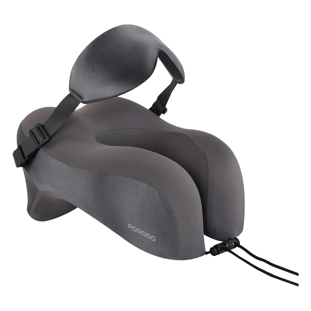 PORODO LIFESTYLE SAFORA TRAVEL NECK PILLOW AND 3D EYE MASK BLACK PDLFSTF13EGY
