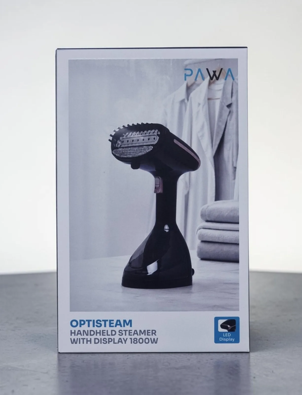 PAWA OPTISTEAM HANDHELD STEAMER WITH DISPLAY 1800W BLACK PW-GRMSTM51-BK